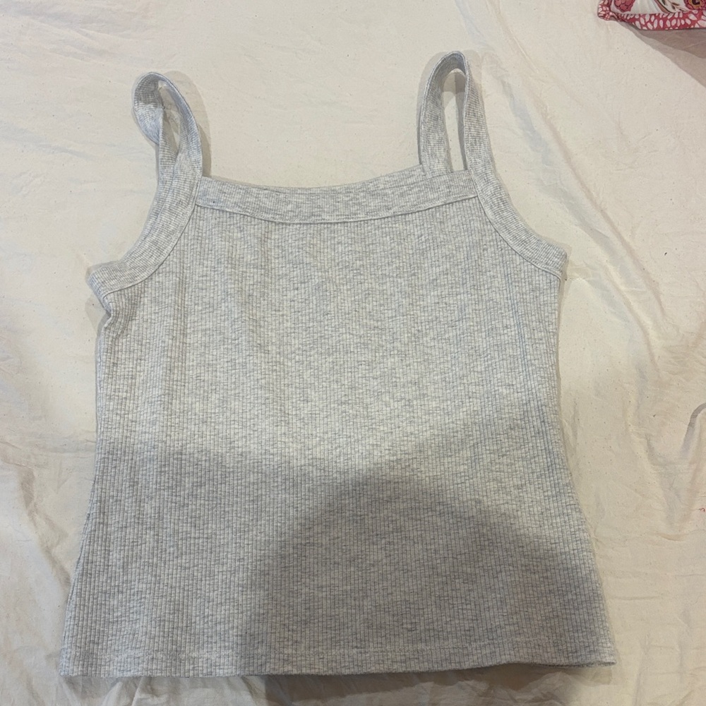 American Eagle Outfitters Light Gray Tank Top